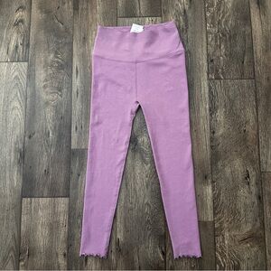 Spiritual Gangster Ribbed Yoga Leggings Women’s Size XS/S Lavender Purple